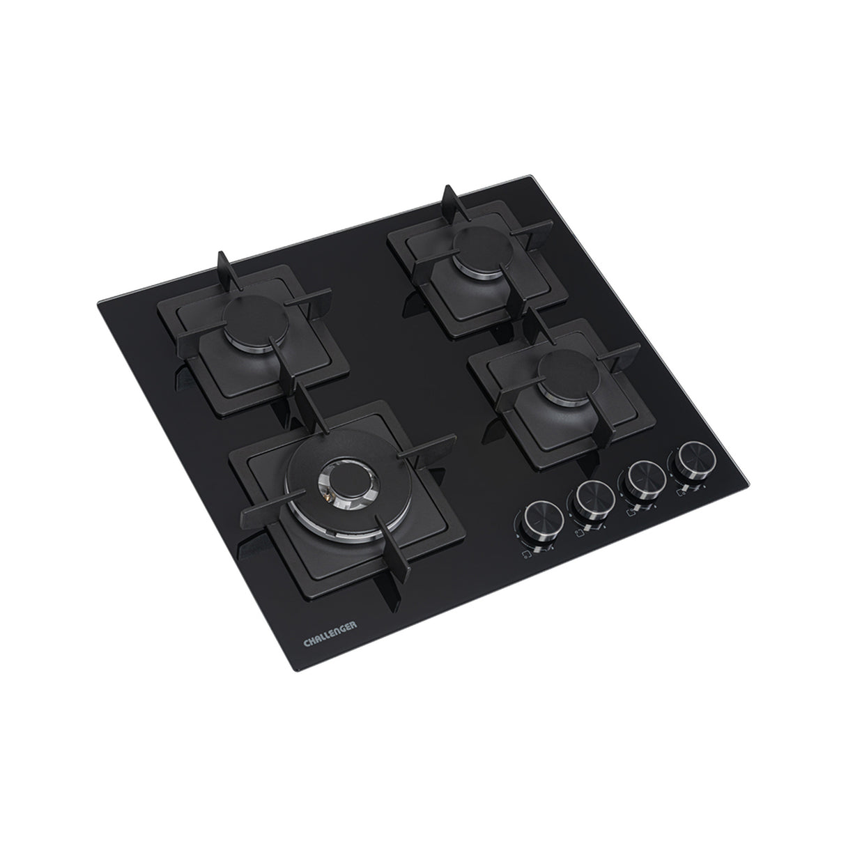 Estufa de Empotrar Challenger Aura Negro 59.1x51.1cm 110 Voltios para Gas Natural con Cuatro Quemadores - ESTUFAS DE EMPORTRAR Y CUBIERTAS | Bylmo