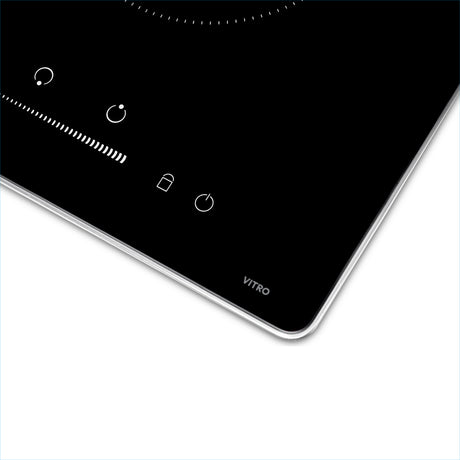 Estufa de Empotrar Challenger Vitrocerámica Negro 30x50cm 220 Voltios con Dos Quemadores y con Pantalla Digital - ESTUFAS DE EMPORTRAR Y CUBIERTAS | Bylmo