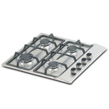 Estufa de Empotrar Challenger Gamma Plateado y Gris 58.5x51cm para Gas Natural con Cuatro Quemadores - ESTUFAS DE EMPORTRAR Y CUBIERTAS | Bylmo