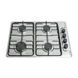 Estufa de Empotrar Challenger Precisa Plateado y Gris 58.5x43.5cm para Gas Natural con Cuatro Quemadores - ESTUFAS DE EMPORTRAR Y CUBIERTAS | Bylmo