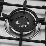 Estufa de Empotrar Challenger Verona Plateado y Negro 86x51cm 110 Voltios para Gas Natural con Cinco Quemadores - ESTUFAS DE EMPORTRAR Y CUBIERTAS | Bylmo