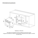 Horno de Empotrar Challenger Isola Gris Mate 59.4x59.5cm Electrico 220 Voltios con Pantalla Digital - HORNOS DE EMPORTRAR | Bylmo