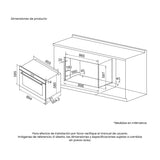 Horno de Empotrar Challenger Isola Gris Mate 89.4x59.5cm Electrico 220 Voltios con Pantalla Digital - HORNOS DE EMPORTRAR | Bylmo