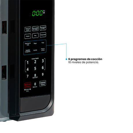 Horno Microondas Challenger Negro 52x30cm de 32 Litros con Seis Funciones Preconfiguradas - HORNOS MICROONDAS | Bylmo