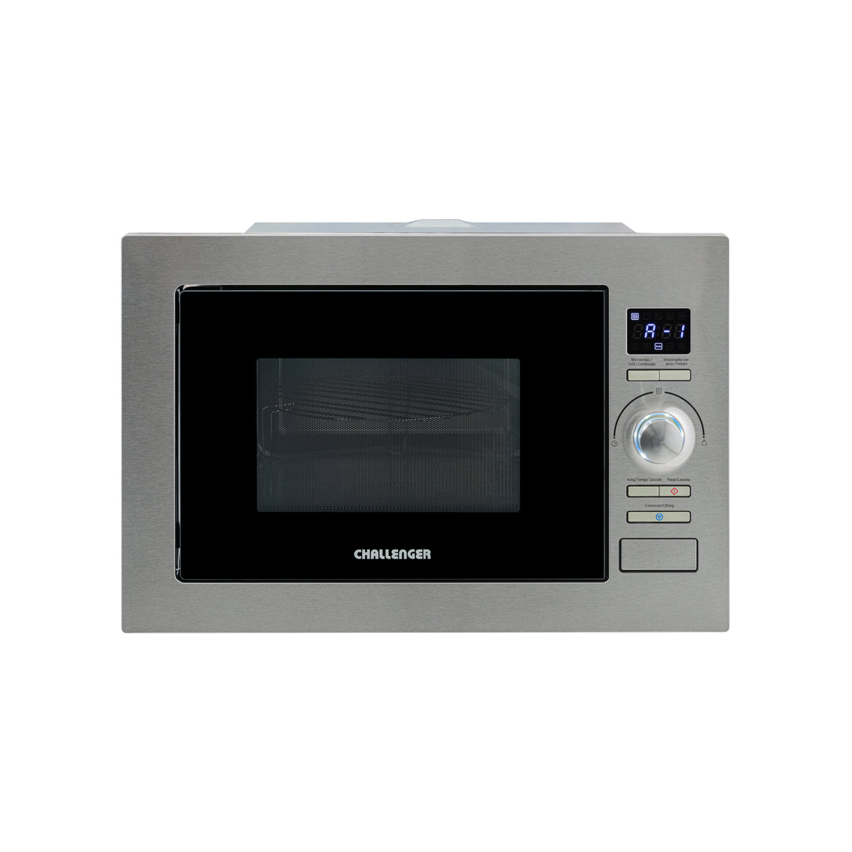 Horno Microondas de Empotrar Challenger Gris y Negro 59.5x38.8cm de 25 Litros con Ocho Funciones Preconfiguradas - HORNOS MICROONDAS | Bylmo