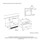 Horno Microondas de Empotrar Challenger Isola Gris Mate 59.5x45.5cm de 35 Litros con Once Funciones Preconfiguradas - HORNOS MICROONDAS | Bylmo