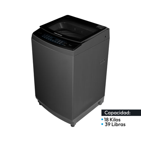 Lavadora Challenger Gris 61x100cm 18 Kilogramos - LAVADORAS Y SECADORAS | Bylmo