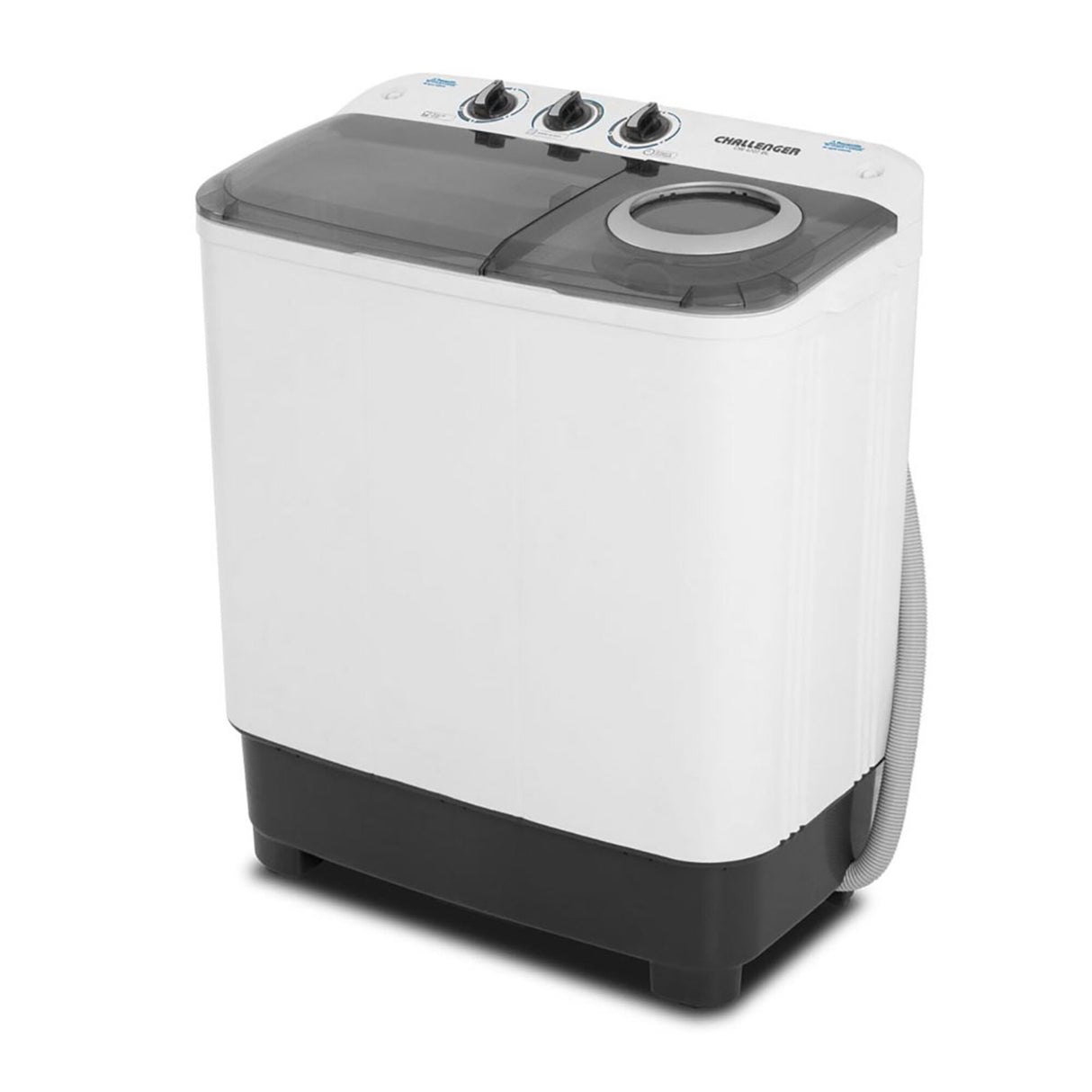 Lavadora Semiautomática Challenger Blanco y Gris 76.1x88.5cm 7 Kilogramos - LAVADORAS Y SECADORAS | Bylmo