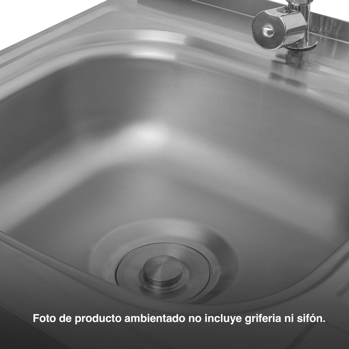Mesón de Cocina Challenger Gris 120x50cm de Acero Inoxidable con Pozuelo Lado Izquierdo y con Estufa - MESONES DE COCINA | Bylmo
