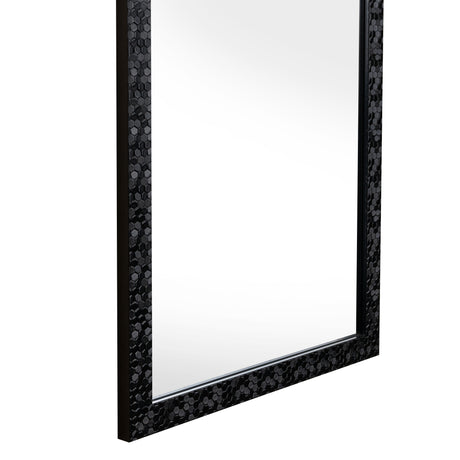 Espejo de Pared Gael Negro 34x124cm Rectangular con Marco en Poliestireno - ESPEJOS DE PARED | Bylmo