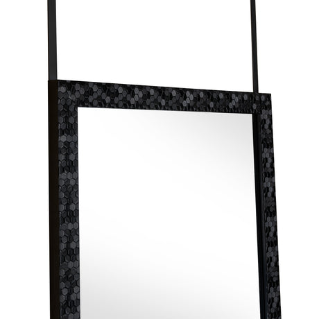 Espejo de Pared Gael Negro 34x124cm Rectangular con Marco en Poliestireno - ESPEJOS DE PARED | Bylmo