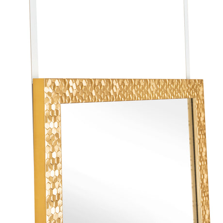 Espejo de Pared Gael Dorado 34x124cm Rectangular con Marco en Poliestireno - ESPEJOS DE PARED | Bylmo