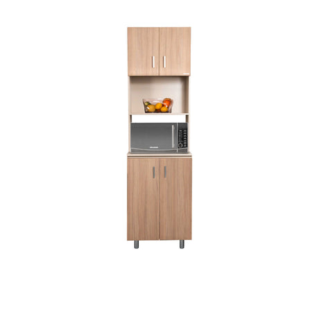 Alacena Challenger Acandi 60x218cm con Dos Puertas y con Espacio para Microondas - ALACENAS Y MUEBLES MICROONDAS | Bylmo