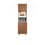 Alacena Challenger Nola 60x218cm con Dos Puertas y con Espacio para Microondas - ALACENAS Y MUEBLES MICROONDAS | Bylmo