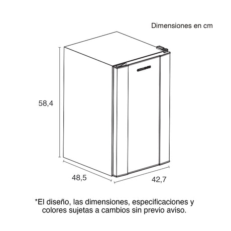 Mini Bar Challenger Gris 42.7x58.4cm Frost de 45 Litros - MINIBAR | Bylmo