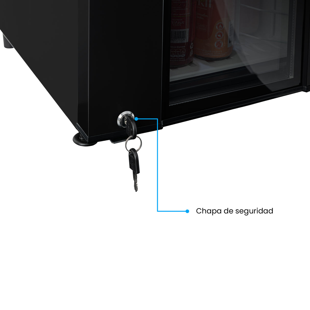 Mini Bar Challenger Negro 42.7x58.4cm Frost de 44 Litros con Iluminación Interna - MINIBAR | Bylmo