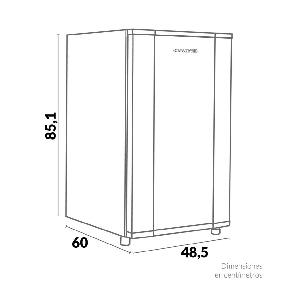 Mini Bar Challenger Negro 48.5x85.1cm Frost de 107 Litros y con Congelador - MINIBAR | Bylmo