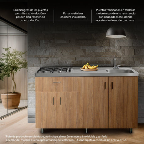 Mueble Inferior de Cocina Challenger Acandi 149.2x85cm sin Meson y sin Estufa