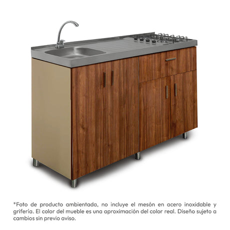 Mueble Inferior de Cocina Challenger Nola 149.2x85cm sin Meson y sin Estufa - MUEBLES INFERIORES DE COCINA | Bylmo