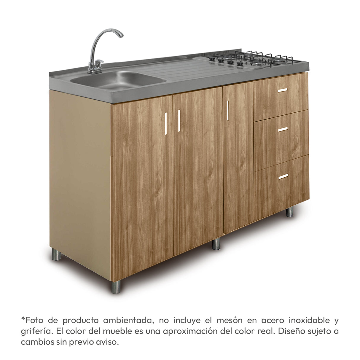 Mueble Inferior de Cocina Challenger Acandi 179.2x85cm sin Meson y sin Estufa - MUEBLES INFERIORES DE COCINA | Bylmo