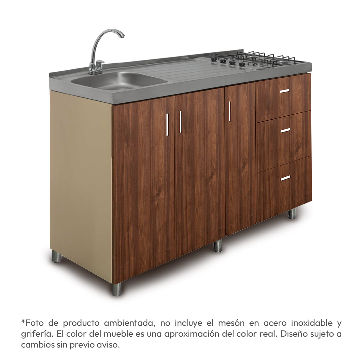 Mueble Inferior de Cocina Challenger Nola 179.2x85cm sin Meson y sin Estufa - MUEBLES INFERIORES DE COCINA | Bylmo