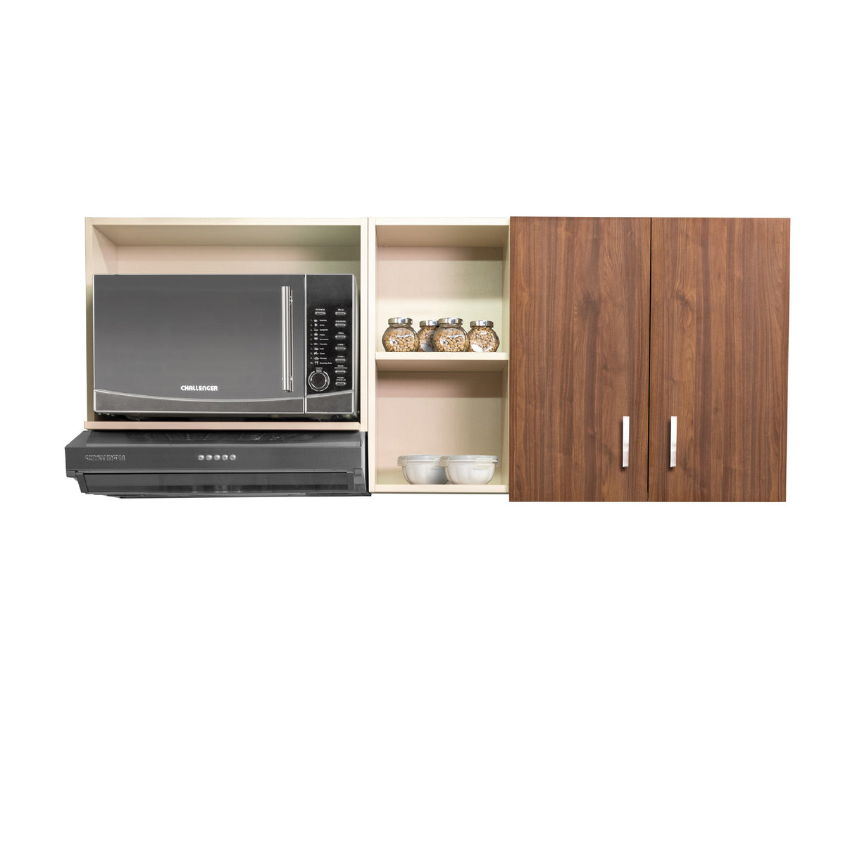 Mueble Superior de Cocina Challenger Nola 150x60cm con Espacio para Extractor y con Espacio para Microondas - MUEBLES SUPERIORES DE COCINA | Bylmo