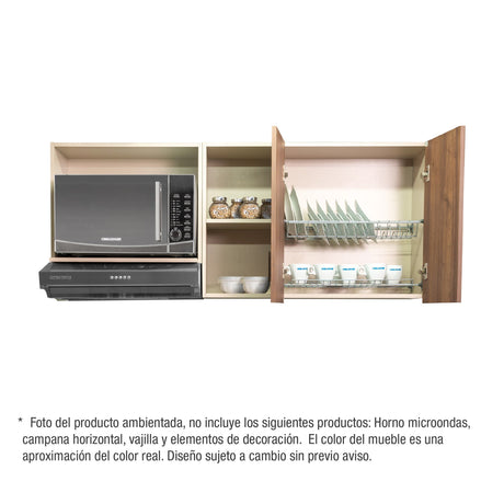 Mueble Superior de Cocina Challenger Nola 150x60cm con Espacio para Extractor y con Espacio para Microondas