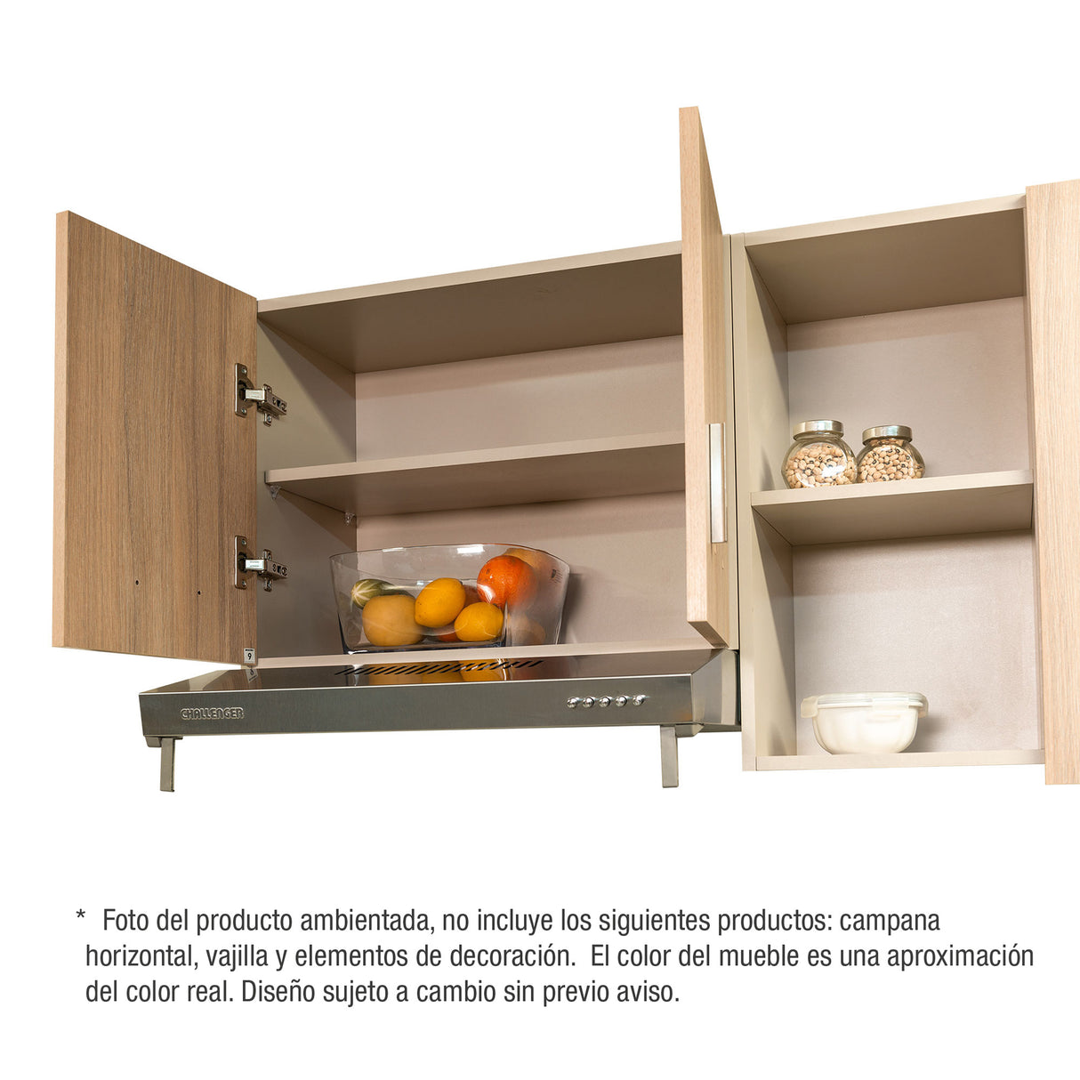 Mueble Superior de Cocina Challenger Acandi 180x60cm con Espacio para Extractor - MUEBLES SUPERIORES DE COCINA | Bylmo