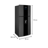 Nevera Challenger Black Gris y Negro 69x174cm No Frost de 367 Litros con Dispensador de Agua y con Congelador - NEVERAS | Bylmo
