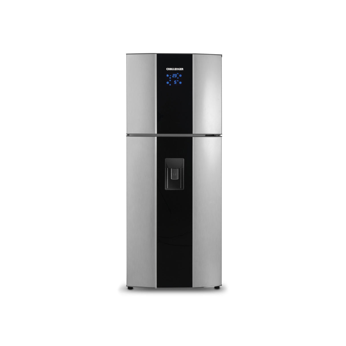 Nevera Challenger Black Gris y Negro 69x182cm No Frost de 432 Litros con Dispensador de Agua y con Congelador - NEVERAS | Bylmo