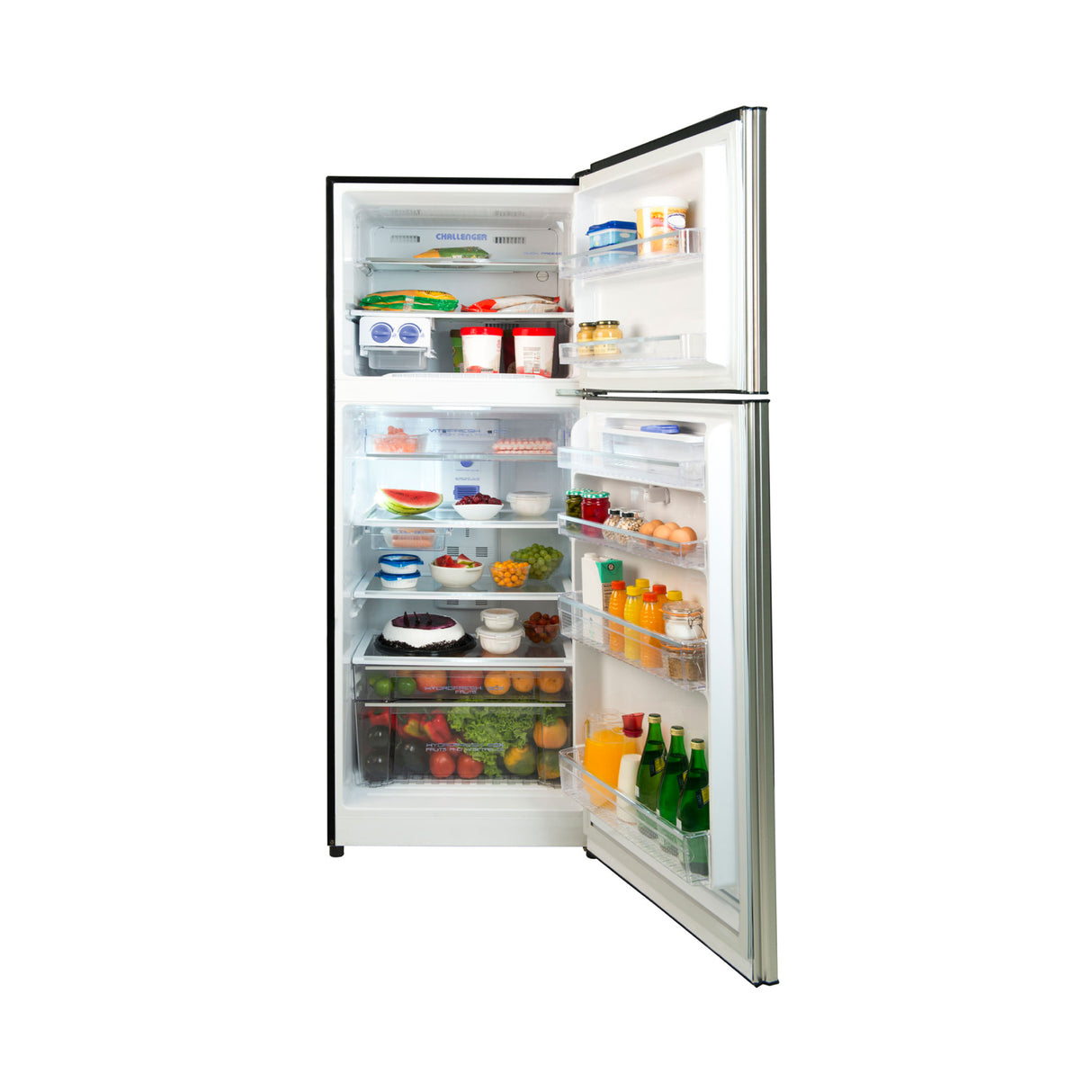 Nevera Challenger Black Gris y Negro 69x182cm No Frost de 432 Litros con Dispensador de Agua y con Congelador - NEVERAS | Bylmo