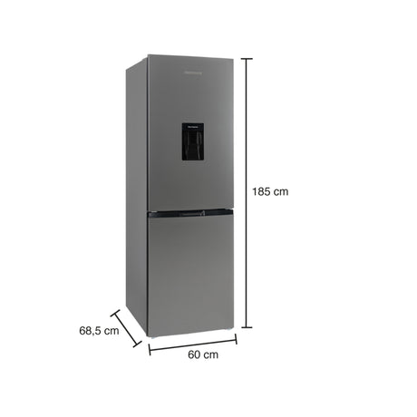 Nevera Challenger Bottom Freezer Gris 60x185cm No Frost de 325 Litros y con Congelador - NEVERAS | Bylmo