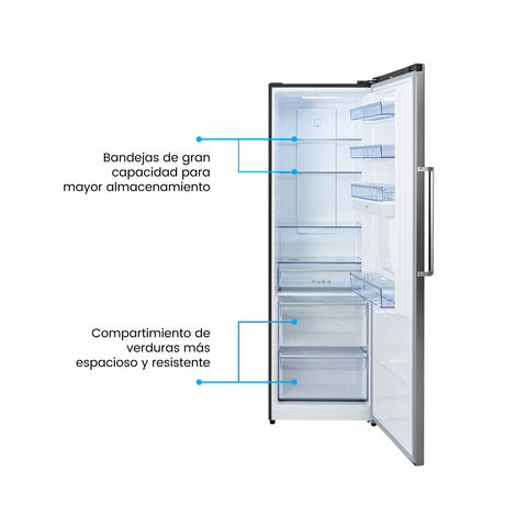 Nevera Challenger Twin Gris 60x185cm No Frost de 354 Litros y sin Congelador - NEVERAS | Bylmo