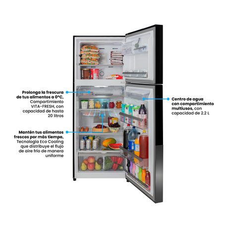 Nevera Challenger E - Cool Gris 68x185cm No Frost de 462 Litros con Dispensador de Agua y con Congelador - NEVERAS | Bylmo