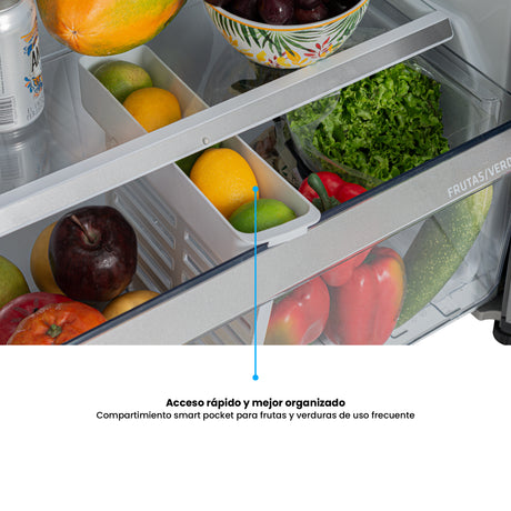 Nevera Challenger E - Cool Gris 68x185cm No Frost de 462 Litros con Dispensador de Agua y con Congelador - NEVERAS | Bylmo