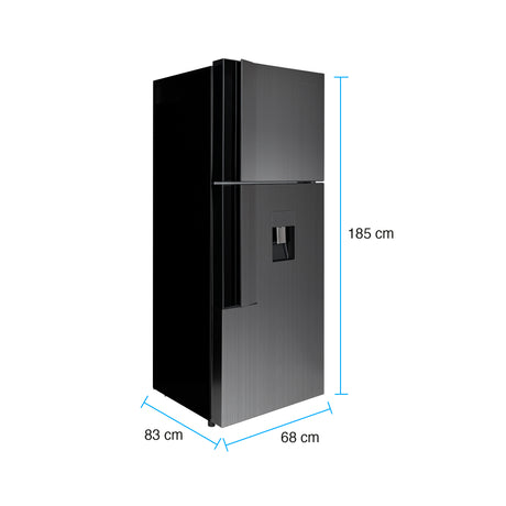 Nevera Challenger E - Cool Gris 68x185cm No Frost de 462 Litros con Dispensador de Agua y con Congelador - NEVERAS | Bylmo