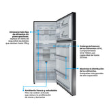 Nevera Inverter Challenger E - Cool Gris Oscuro 68x180cm No Frost de 403 Litros con Dispensador de Agua y con Congelador - NEVERAS | Bylmo