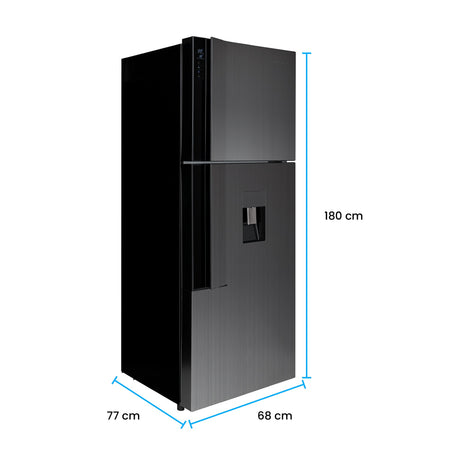 Nevera Inverter Challenger E - Cool Gris Oscuro 68x180cm No Frost de 403 Litros con Dispensador de Agua y con Congelador - NEVERAS | Bylmo