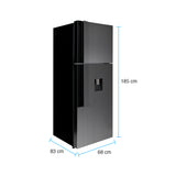 Nevera Challenger E - Cool Gris Oscuro 68x180cm No Frost de 403 Litros con Dispensador de Agua y con Congelador - NEVERAS | Bylmo