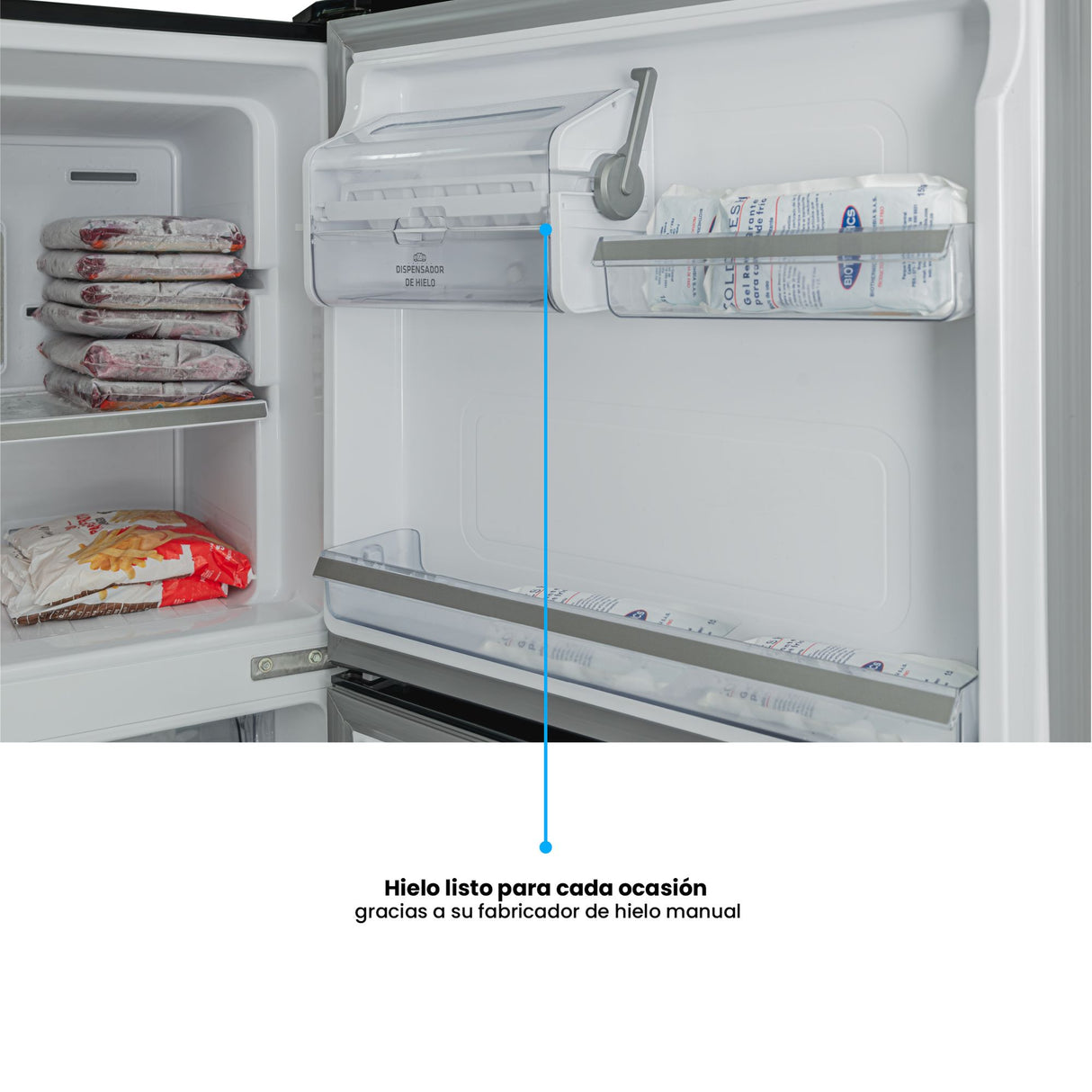 Nevera Challenger E - Cool Gris Oscuro 68x172cm No Frost de 379 Litros con Dispensador de Agua y con Congelador - NEVERAS | Bylmo