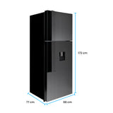 Nevera Challenger E - Cool Gris Oscuro 68x172cm No Frost de 379 Litros con Dispensador de Agua y con Congelador - NEVERAS | Bylmo