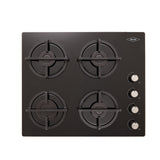Estufa de empotrar Haceb Negro 63x51cm de Gas Natural con Cuatro Quemadores - ESTUFAS DE EMPORTRAR Y CUBIERTAS | Bylmo