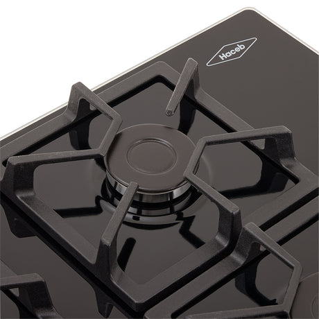 Estufa de empotrar Haceb Negro 63x48cm de Gas Natural con Cuatro Quemadores - ESTUFAS DE EMPORTRAR Y CUBIERTAS | Bylmo