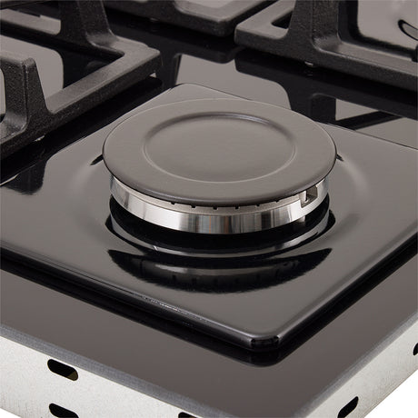 Estufa de empotrar Haceb Negro 63x48cm de Gas Natural con Cuatro Quemadores - ESTUFAS DE EMPORTRAR Y CUBIERTAS | Bylmo