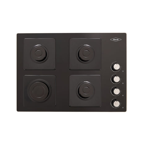 Estufa de empotrar Haceb Negro 63x48cm de Gas Natural con Cuatro Quemadores - ESTUFAS DE EMPORTRAR Y CUBIERTAS | Bylmo