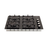 Estufa de empotrar Haceb Negro 63x48cm de Gas Natural con Cuatro Quemadores - ESTUFAS DE EMPORTRAR Y CUBIERTAS | Bylmo