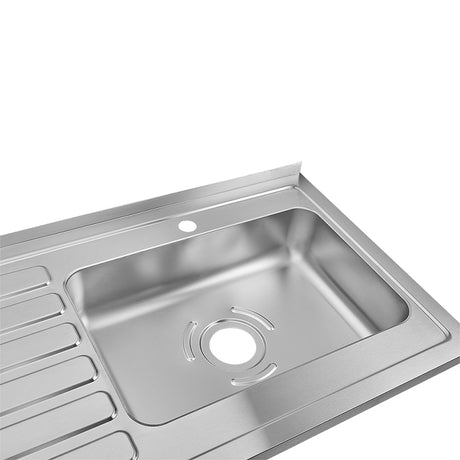 Mesón de Cocina Haceb Acero 155.5x60cm Con Pozuelo Lado Derecho y Estufa - MESONES DE COCINA | Bylmo