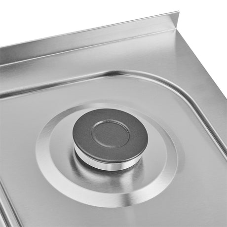 Mesón de Cocina Haceb Acero 155.5x60cm Con Pozuelo Lado Izquierdo y Estufa - MESONES DE COCINA | Bylmo