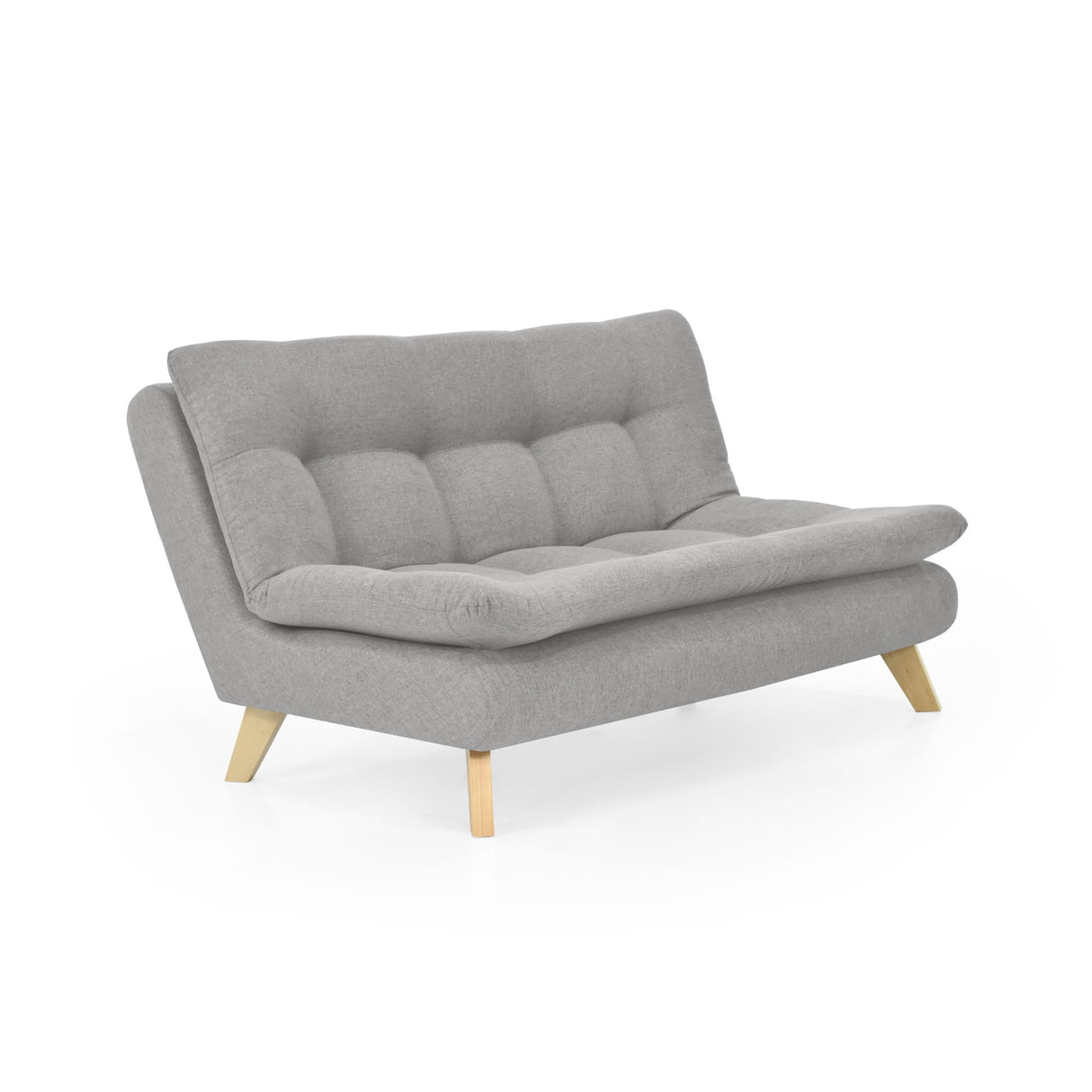 Sofá Toulouse Plata y Matiz Natural 140x80cm de Dos Puestos sin Apoya Brazos - SOFAS Y POLTRONAS | Bylmo
