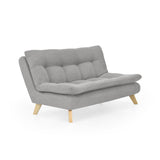 Sofá Toulouse Plata y Matiz Natural 140x80cm de Dos Puestos sin Apoya Brazos - SOFAS Y POLTRONAS | Bylmo